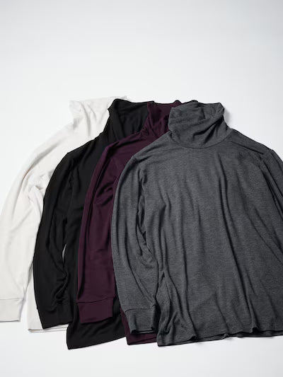 HEATTECH Extra Warm Cashmere Blend Turtle Neck T-shirt | Long Sleeve
