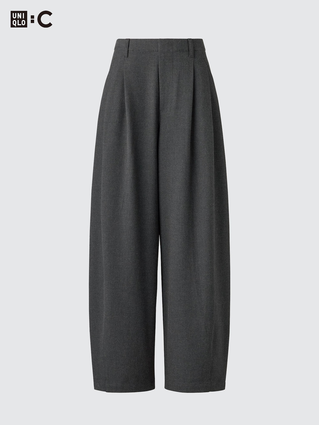 UNIQLO : C Women's Volume Pants High-Waisted 2-Way Stretch Wide-Leg