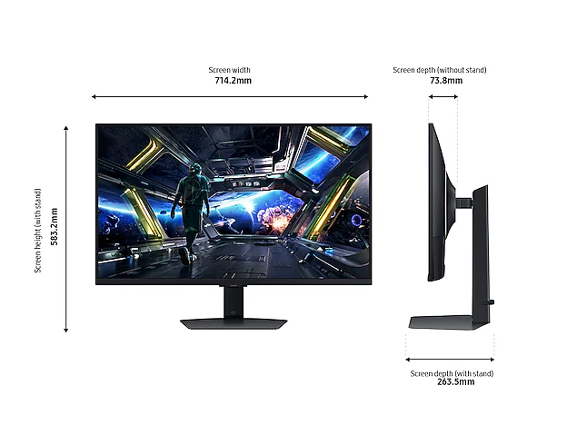 Samsung 32" 4K  G7 Smart Gaming Monitor (IPS, 144Hz, 1ms, Tizen OS, FreeSync)