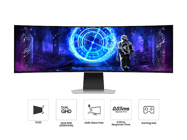 Samsung 49" Odyssey OLED G9 G95SD DQHD 240Hz Gaming Monitor