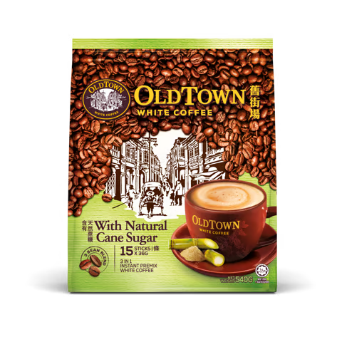 OLDTOWN White Coffee Natural Cane Sugar