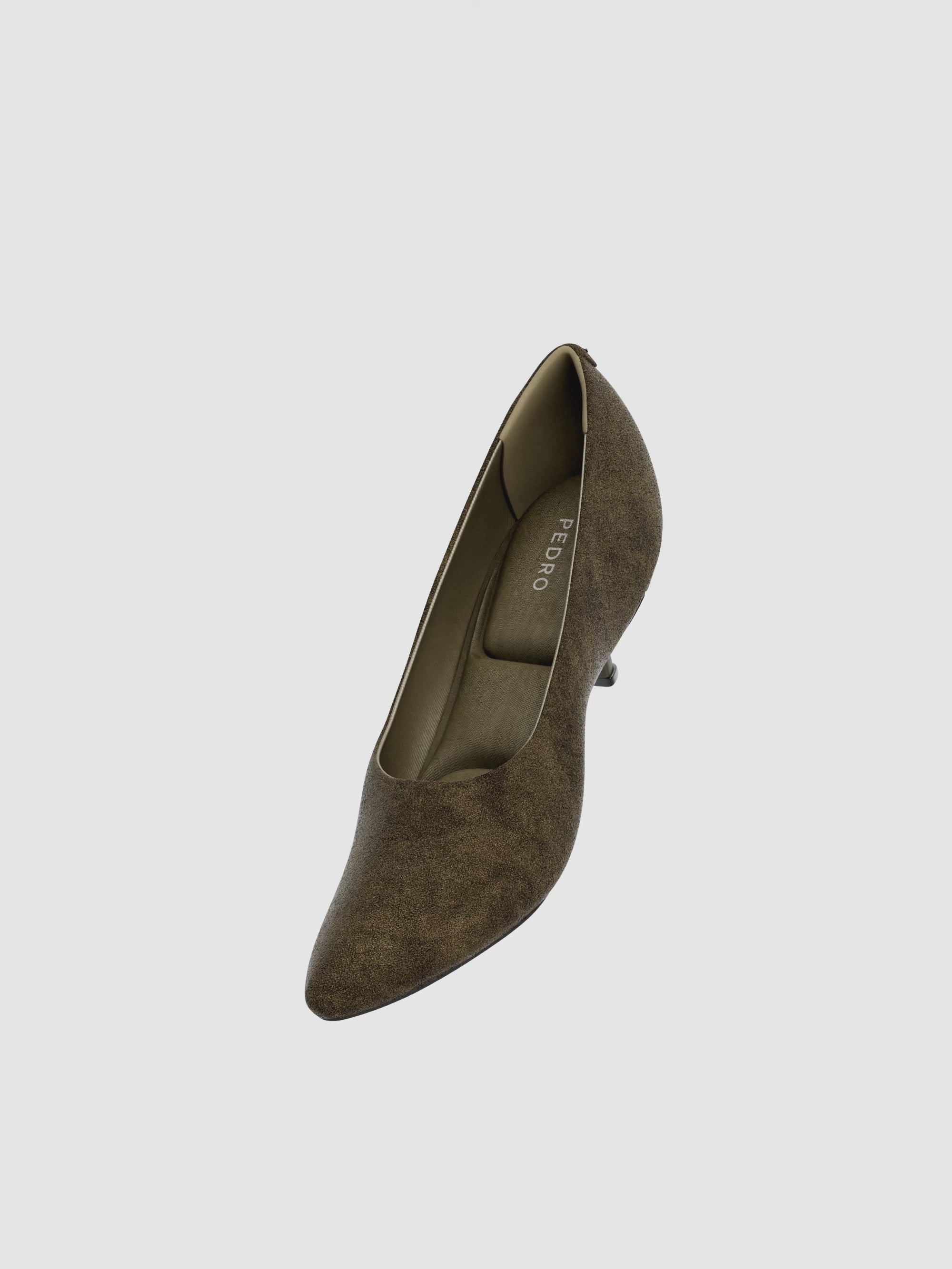 PEDRO Adena Leather Wedge Slingback Pumps Black